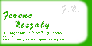 ferenc meszoly business card